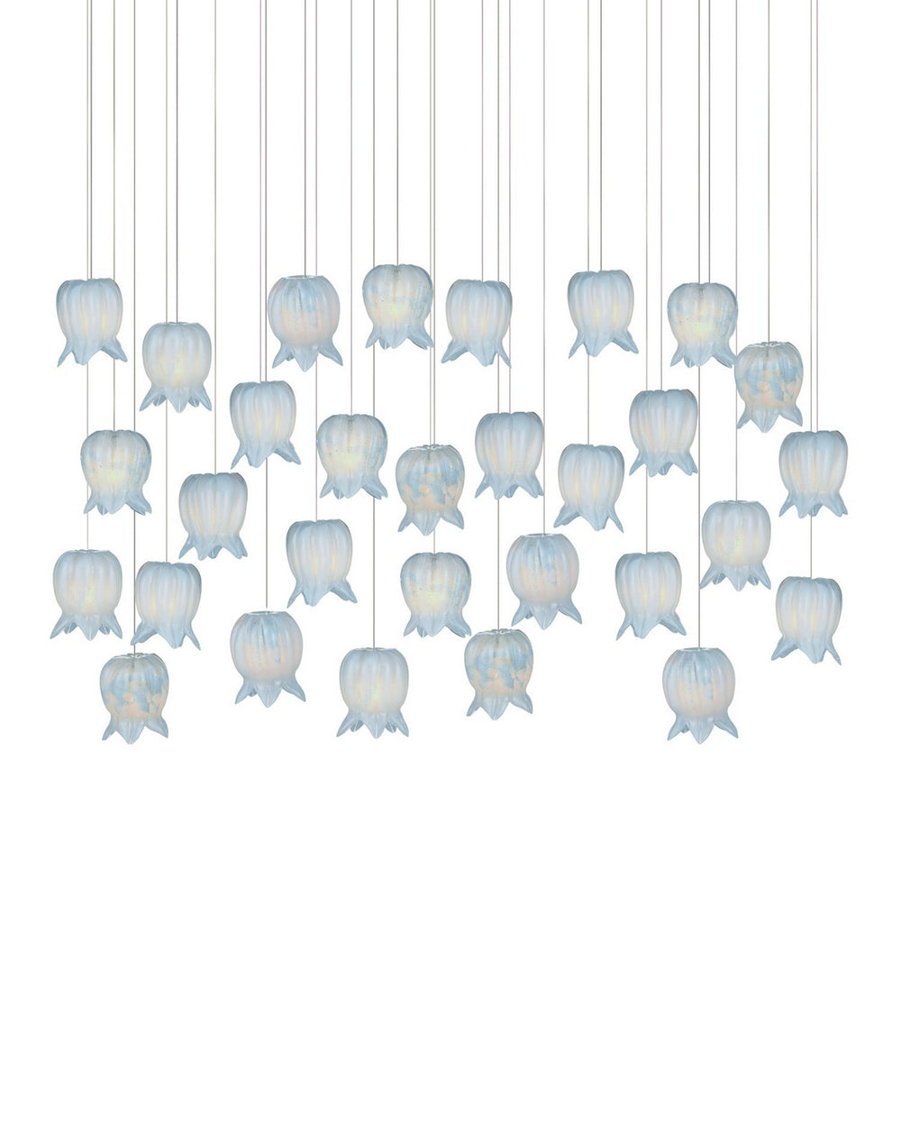 Currey and Company - 30 Light Pendant - Polpo - Blue/Silver- Union Lighting Luminaires Decor