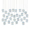 Currey and Company - 30 Light Pendant - Polpo - Blue/Silver- Union Lighting Luminaires Decor