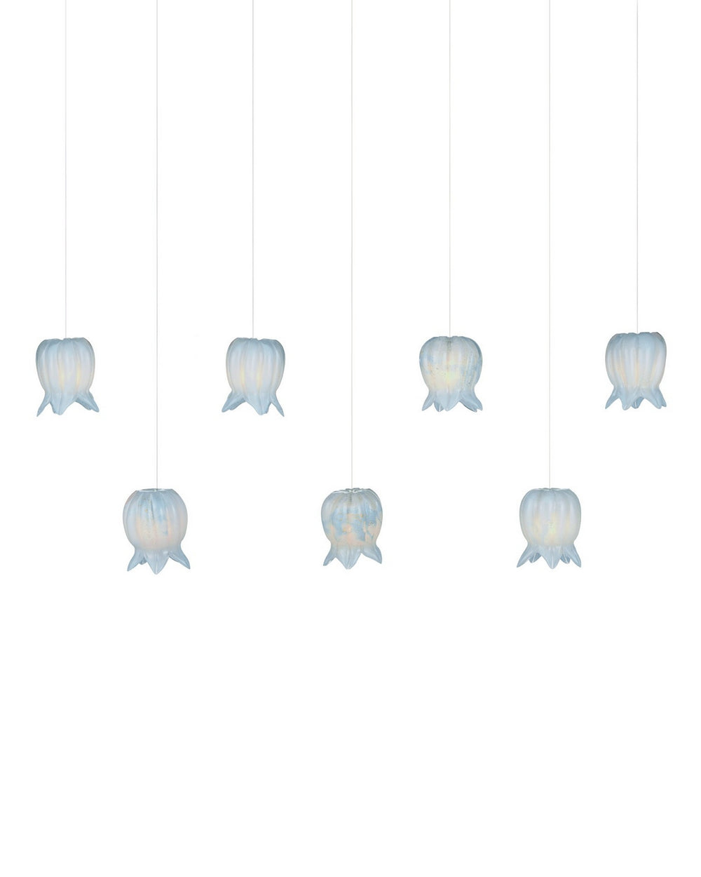 Currey and Company - Seven Light Pendant - Polpo - Blue/Silver- Union Lighting Luminaires Decor