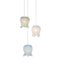 Currey and Company - Three Light Pendant - Polpo - Blue/Green/White/Silver- Union Lighting Luminaires Decor
