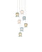 Currey and Company - Seven Light Pendant - Polpo - Blue/Green/White/Silver- Union Lighting Luminaires Decor