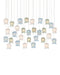 Currey and Company - 30 Light Pendant - Polpo - Blue/Green/White/Silver- Union Lighting Luminaires Decor