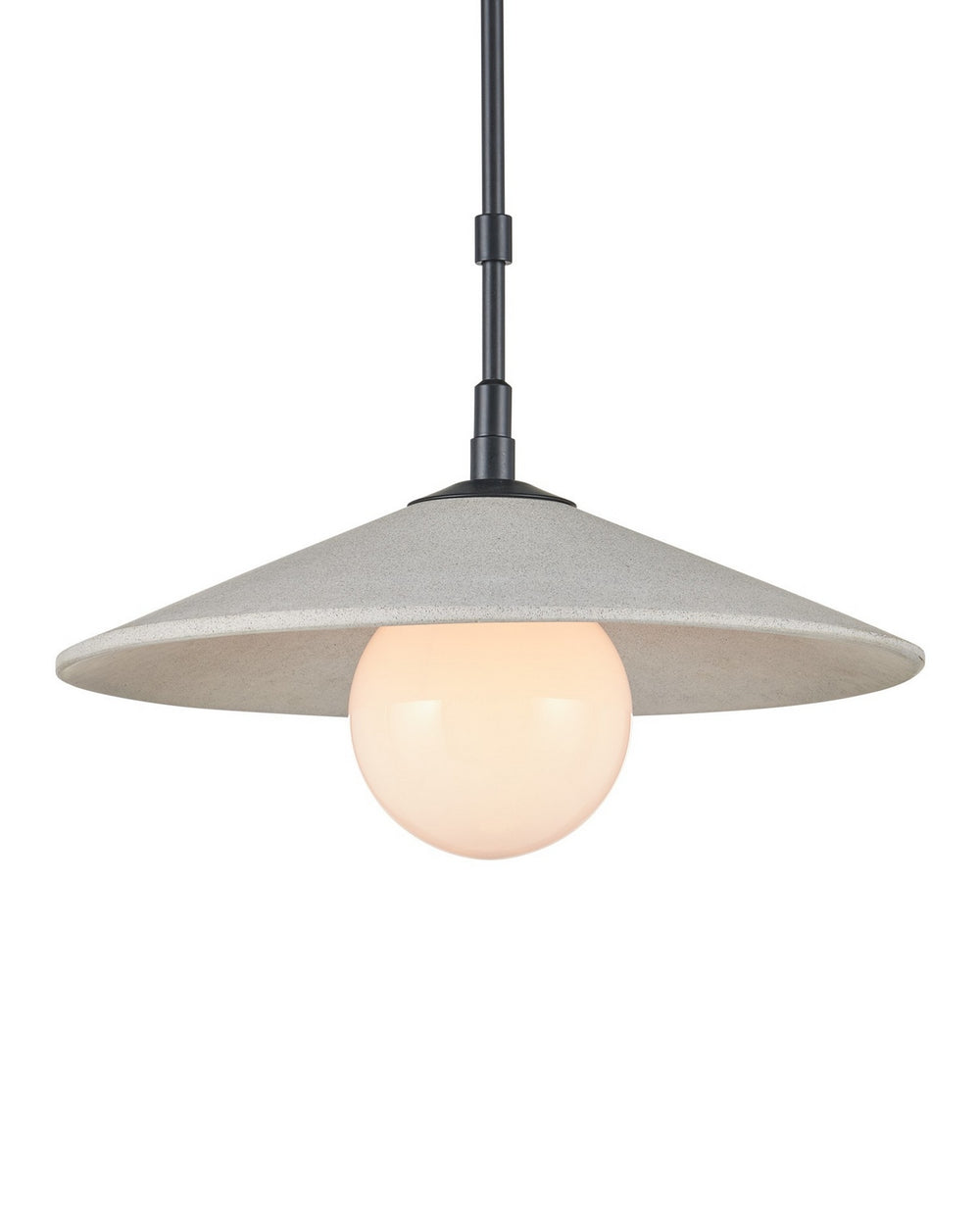 Currey and Company - One Light Pendant - Bothy - Natural/Black/Frosted White- Union Lighting Luminaires Decor