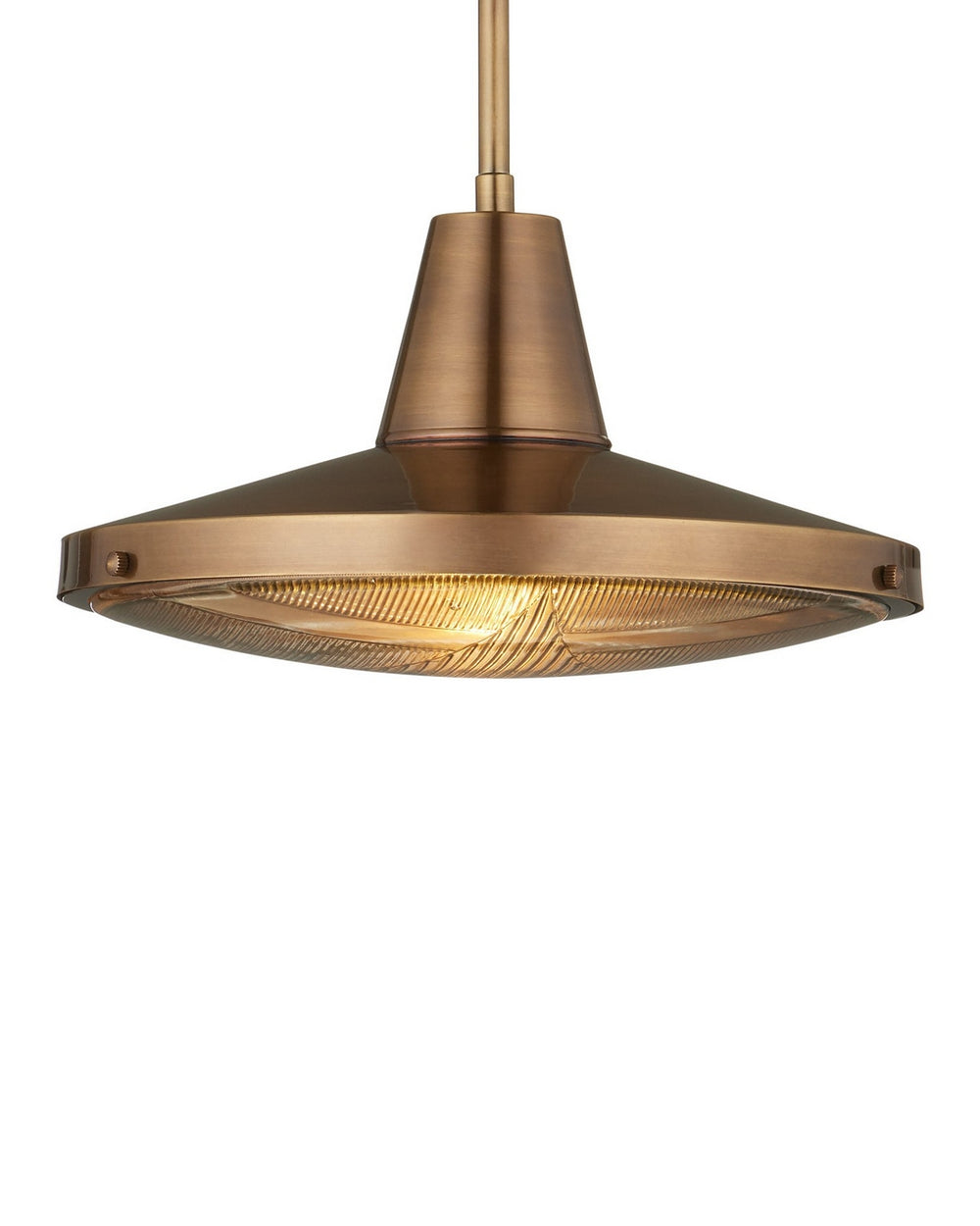 Currey and Company - One Light Pendant - Mariner - Antique Brass/Clear- Union Lighting Luminaires Decor