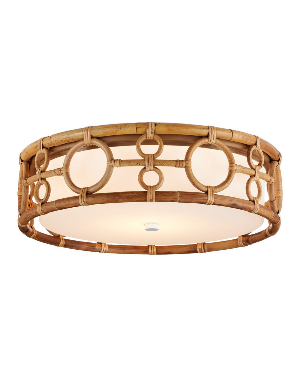 Currey and Company - LED Flush Mount - Tegal - Natural/Khaki/White- Union Lighting Luminaires Decor