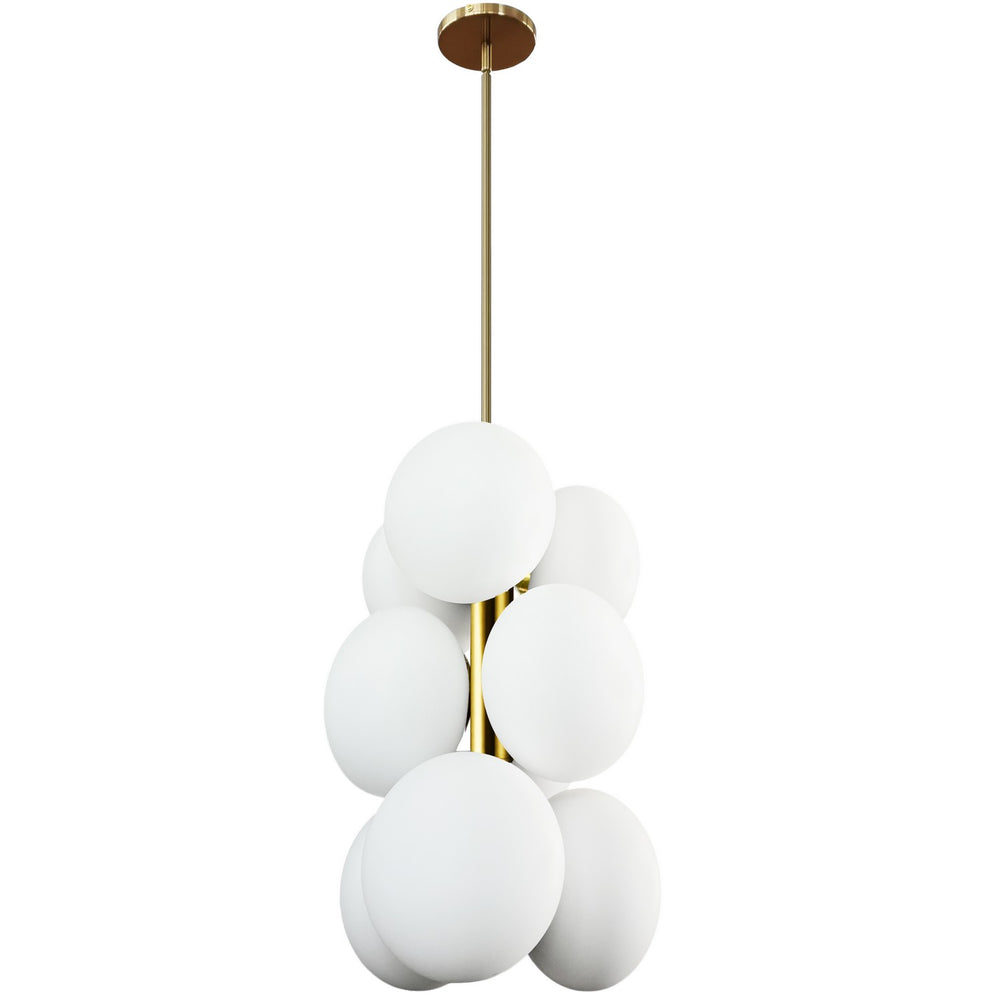 Dainolite Canada - Nine Light Pendant - Burlat - White- Union Lighting Luminaires Decor
