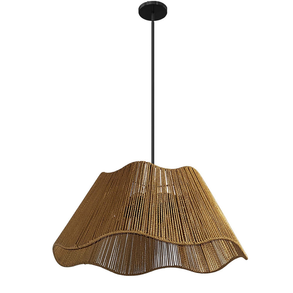 Dainolite Canada - Three Light Chandelier - Cagney - Natural- Union Lighting Luminaires Decor