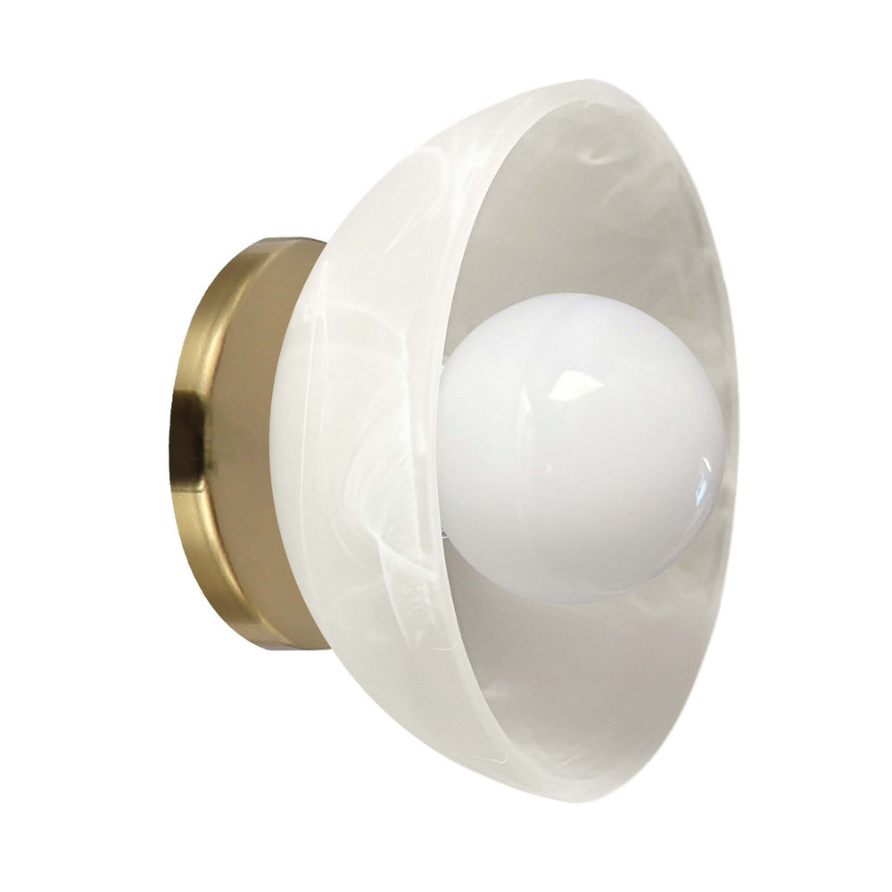 Dainolite Canada - One Light Wall Sconce - Wilkins - Faux Alabaster- Union Lighting Luminaires Decor
