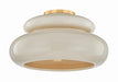 Mitzi Canada - One Light Semi Flush Mount - Pia - Aged Brass- Union Lighting Luminaires Decor