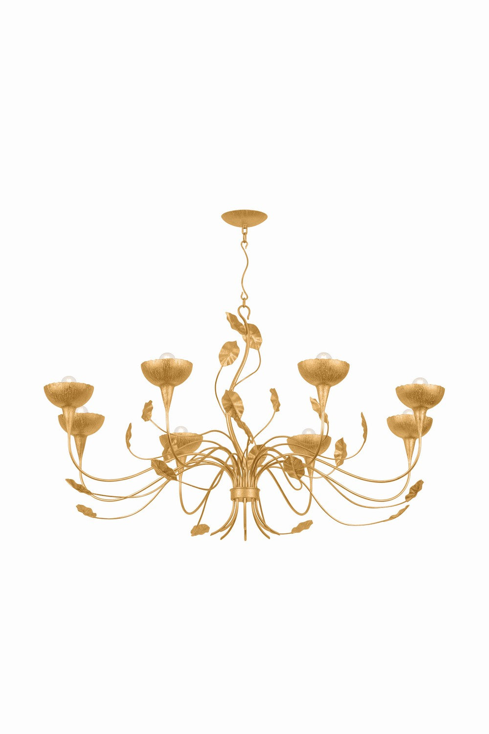 Corbett Lighting Canada - Eight Light Chandelier - Innsbruck - Vintage Gold Leaf- Union Lighting Luminaires Decor