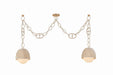 Corbett Lighting Canada - Two Light Linear - Piasu - Champagne Leaf- Union Lighting Luminaires Decor