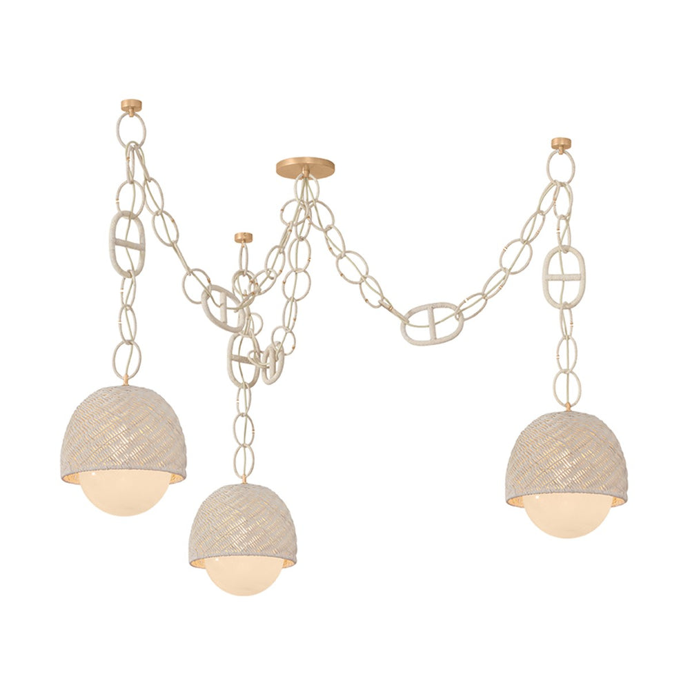 Corbett Lighting Canada - Three Light Chandelier - Piasu - Champagne Leaf- Union Lighting Luminaires Decor
