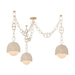 Corbett Lighting Canada - Three Light Chandelier - Piasu - Champagne Leaf- Union Lighting Luminaires Decor