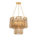 Corbett Lighting Canada - Five Light Chandelier - Milos - Vintage Gold Leaf- Union Lighting Luminaires Decor