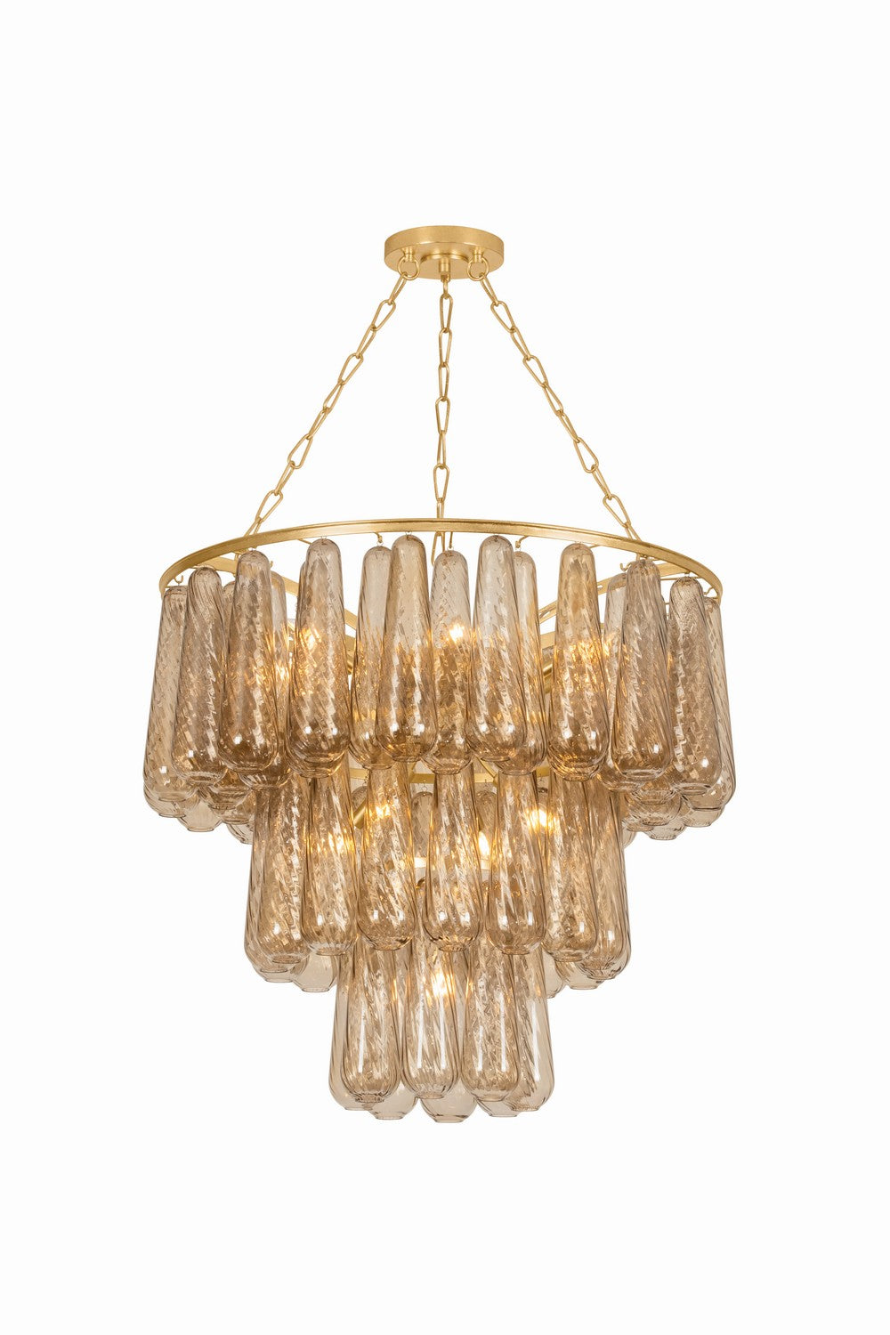 Corbett Lighting Canada - 11 Light Chandelier - Milos - Vintage Gold Leaf- Union Lighting Luminaires Decor