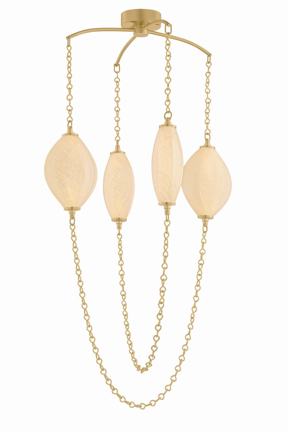 Corbett Lighting Canada - LED Chandelier - Positano - Vintage Brass- Union Lighting Luminaires Decor