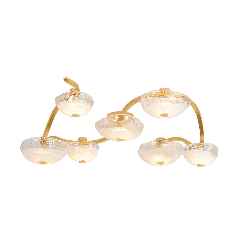 Corbett Lighting Canada - LED Semi Flush Mount - Kune - Vintage Gold Leaf- Union Lighting Luminaires Decor
