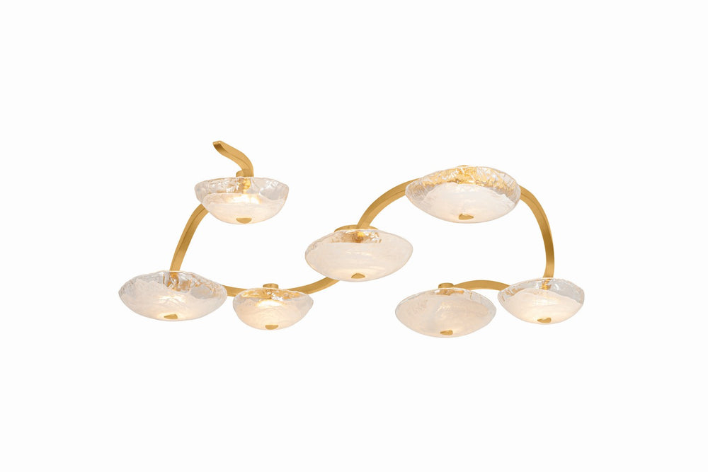 Corbett Lighting Canada - LED Semi Flush Mount - Kune - Vintage Gold Leaf- Union Lighting Luminaires Decor