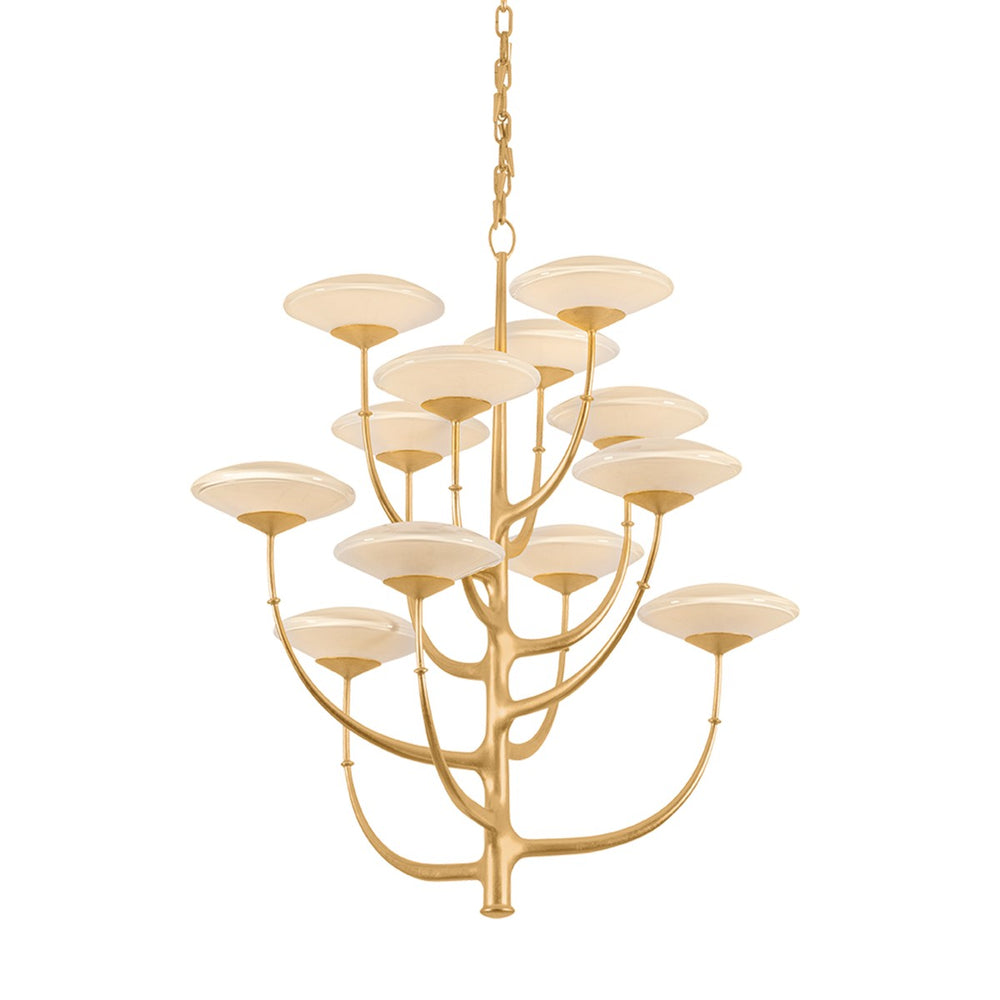 Corbett Lighting Canada - LED Chandelier - Pluro - Vintage Gold Leaf- Union Lighting Luminaires Decor