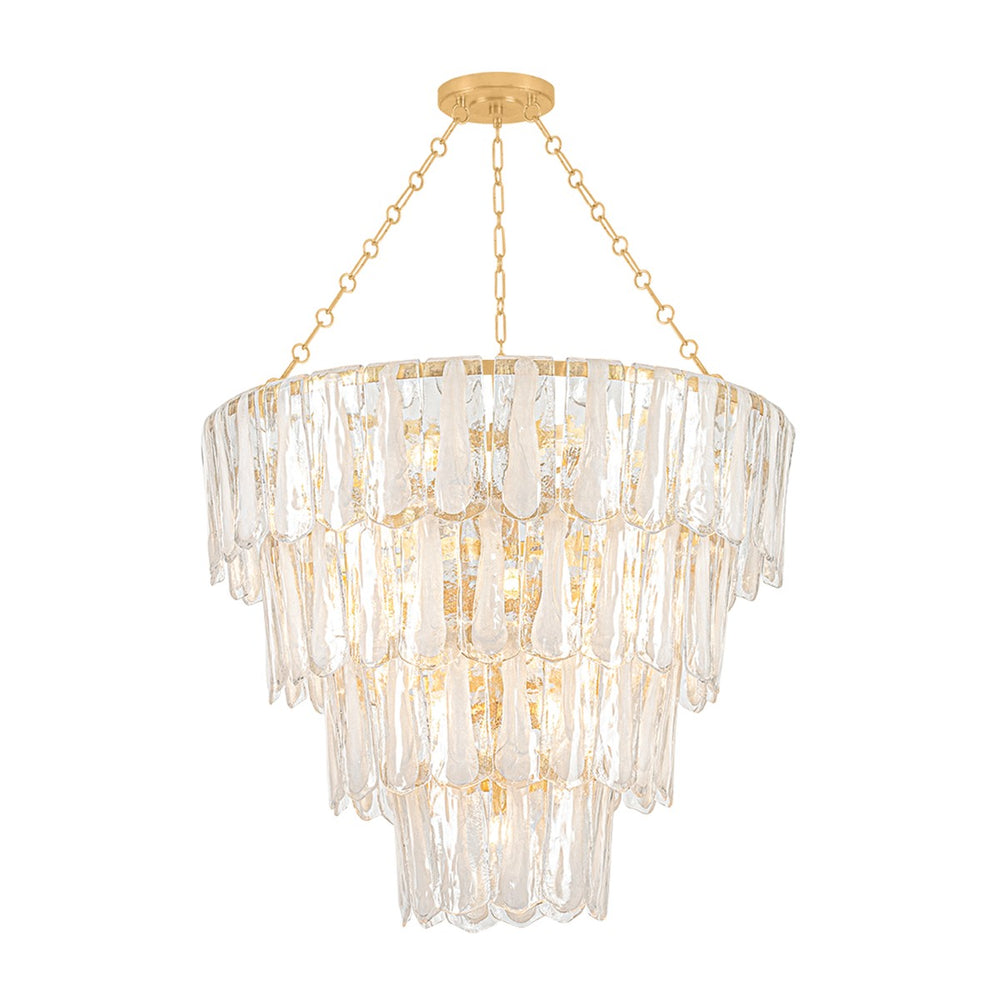 Hudson Valley Canada - 21 Light Chandelier - Tappan - Vintage Gold Leaf- Union Lighting Luminaires Decor