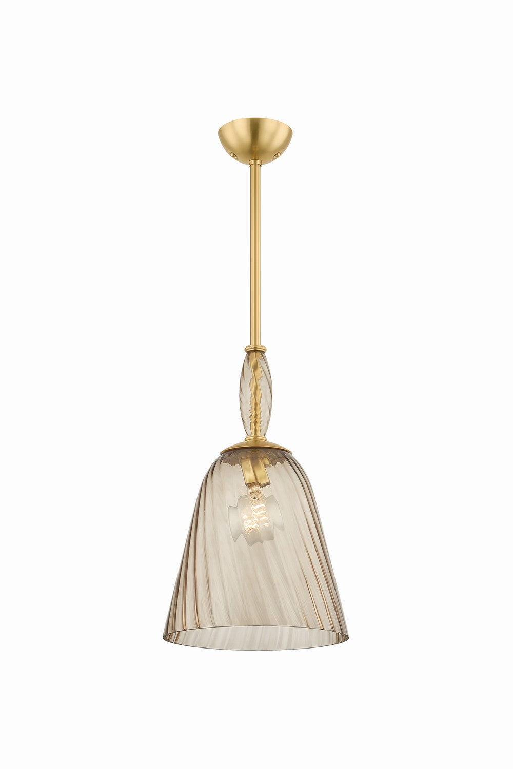 Hudson Valley Canada - One Light Pendant - Bleecker - Aged Brass- Union Lighting Luminaires Decor