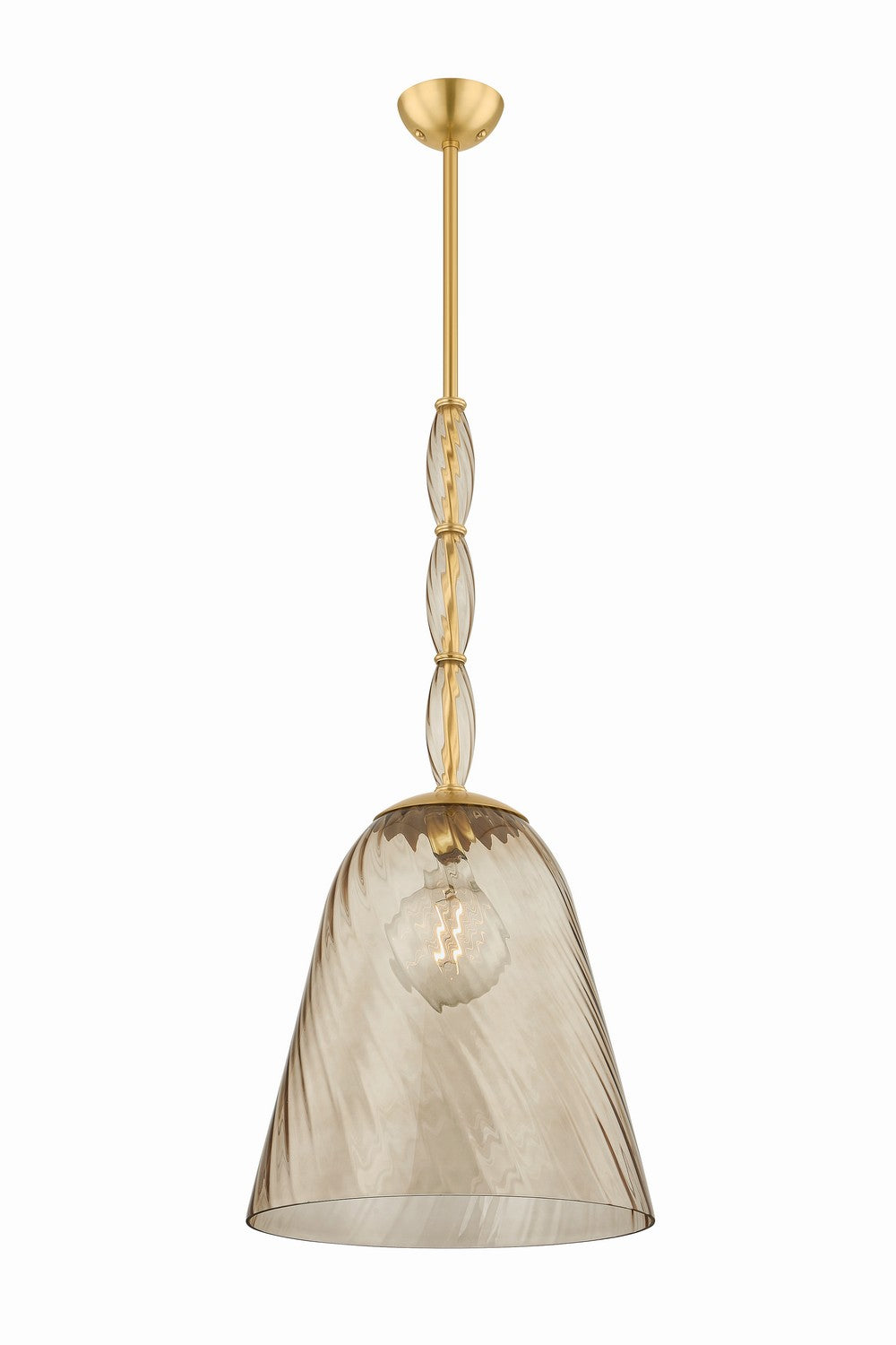 Hudson Valley Canada - One Light Pendant - Bleecker - Aged Brass- Union Lighting Luminaires Decor