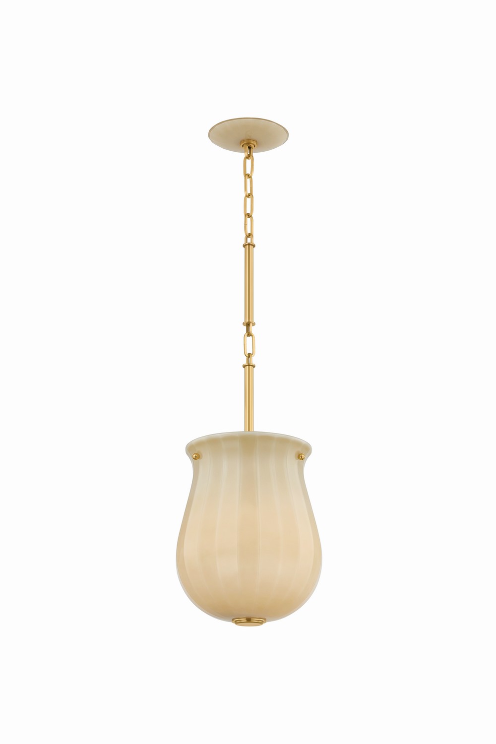 Hudson Valley Canada - One Light Pendant - Nevins - Aged Brass- Union Lighting Luminaires Decor