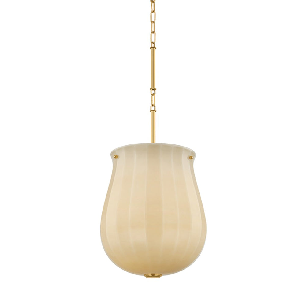 Hudson Valley Canada - One Light Pendant - Nevins - Aged Brass- Union Lighting Luminaires Decor