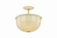 Hudson Valley Canada - One Light Semi Flush Mount - Nevins - Aged Brass- Union Lighting Luminaires Decor