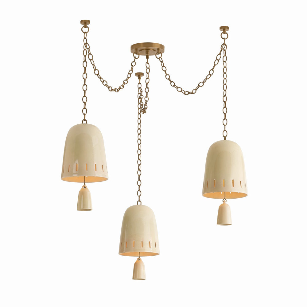 Hudson Valley Canada - Three Light Chandelier - Omi - Patina Brass- Union Lighting Luminaires Decor