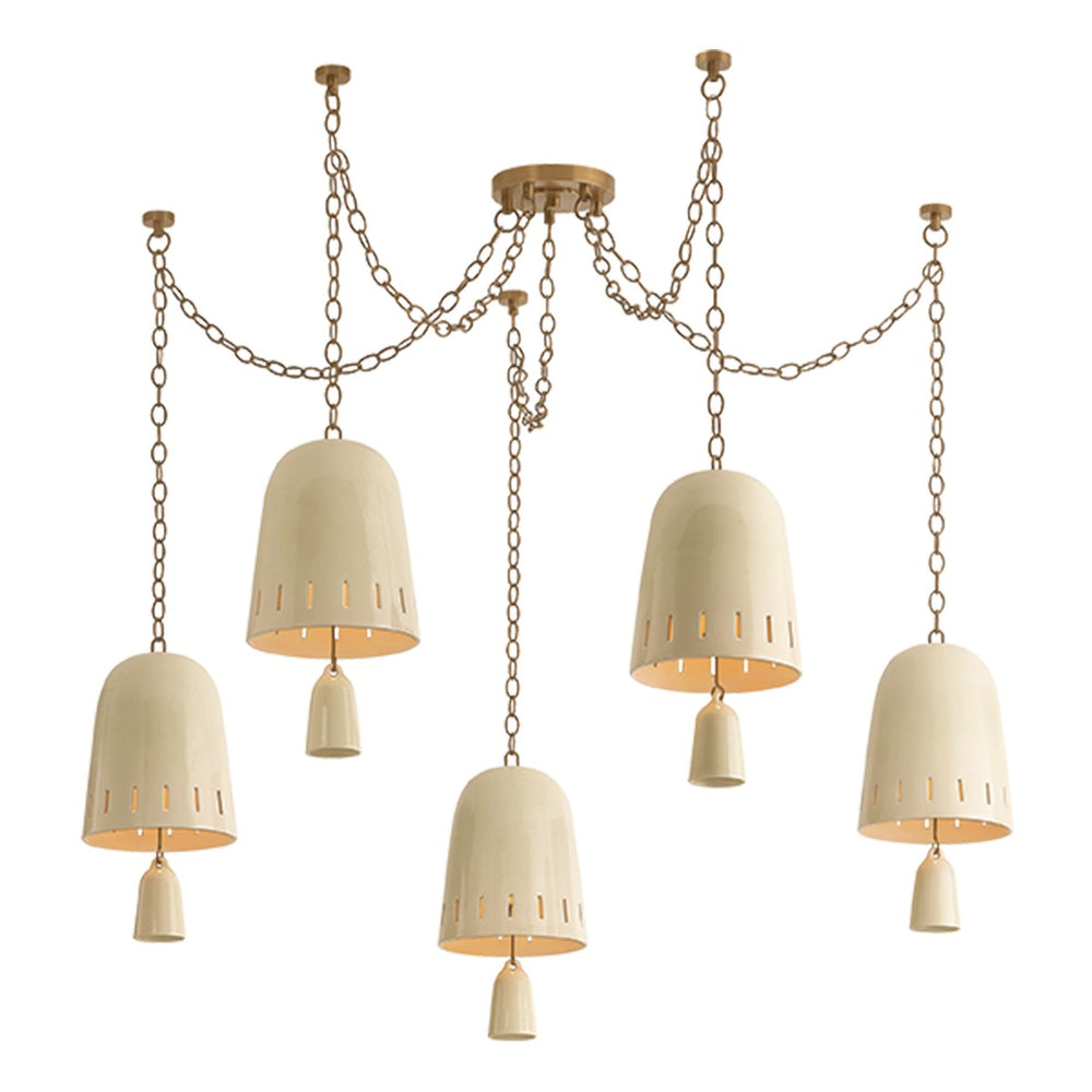 Hudson Valley Canada - Five Light Chandelier - Omi - Patina Brass- Union Lighting Luminaires Decor