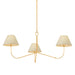 Hudson Valley Canada - Three Light Chandelier - Dekalb - Vintage Gold Leaf- Union Lighting Luminaires Decor