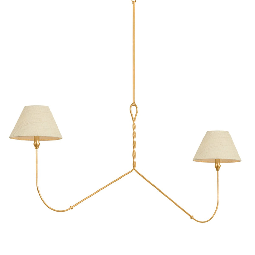 Hudson Valley Canada - Two Light Linear - Dekalb - Vintage Gold Leaf- Union Lighting Luminaires Decor