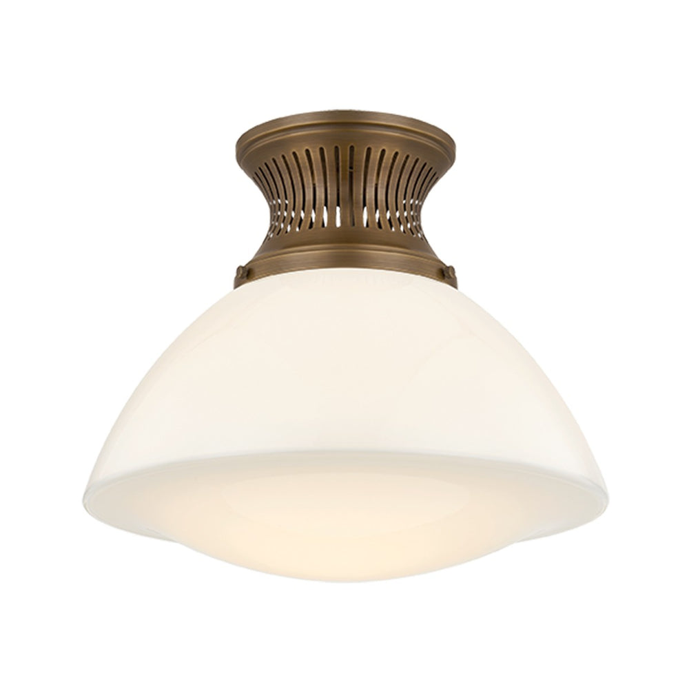 Hudson Valley Canada - One Light Flush Mount - Bruceville - Historic Bronze- Union Lighting Luminaires Decor