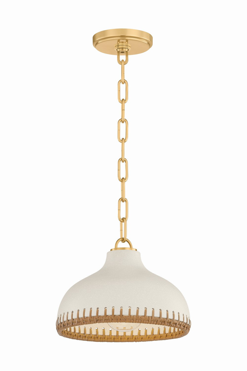 Hudson Valley Canada - One Light Pendant - Southfields - Aged Brass- Union Lighting Luminaires Decor
