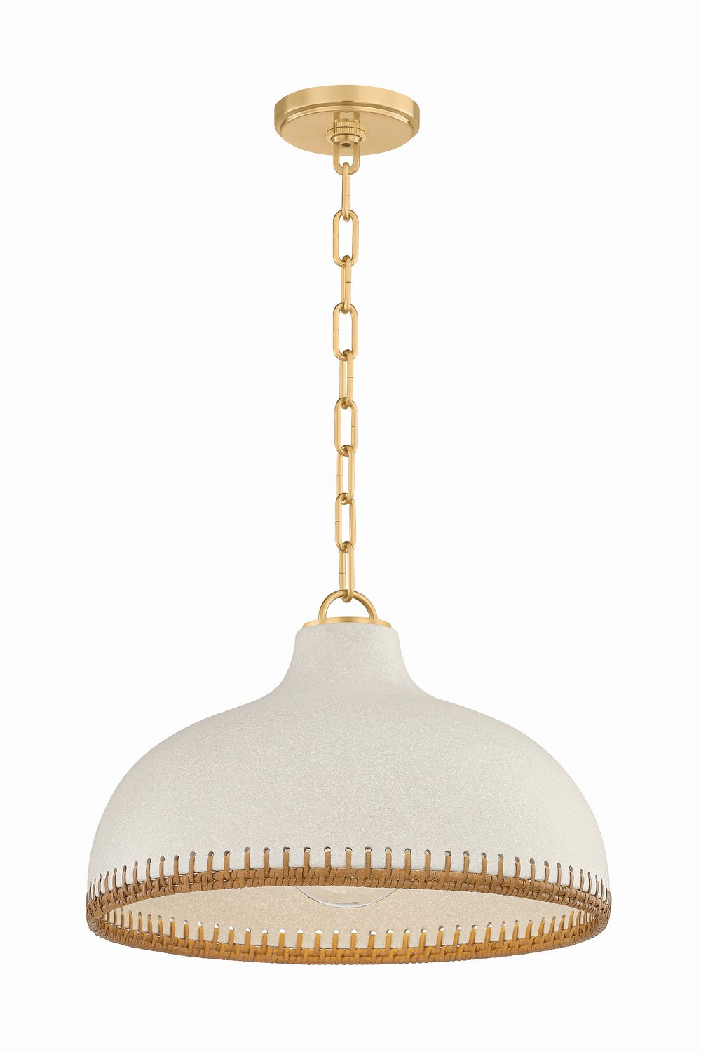 Hudson Valley Canada - One Light Pendant - Southfields - Aged Brass- Union Lighting Luminaires Decor