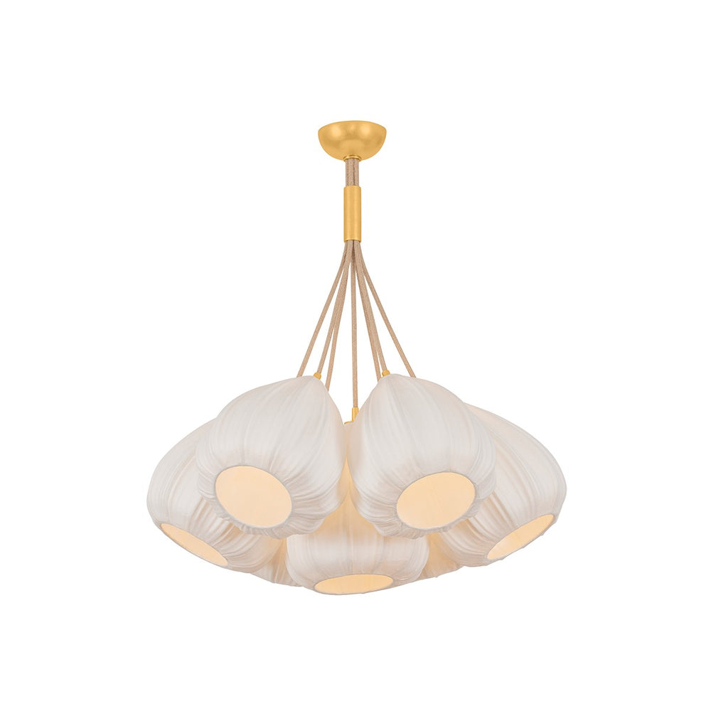 Hudson Valley Canada - Seven Light Chandelier - Livonia - Vintage Gold Leaf- Union Lighting Luminaires Decor