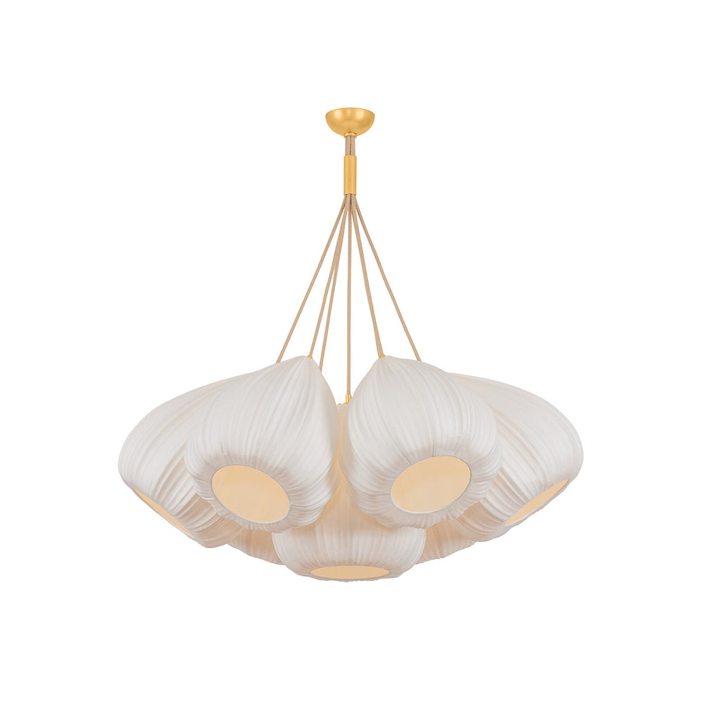 Hudson Valley Canada - Seven Light Chandelier - Livonia - Vintage Gold Leaf- Union Lighting Luminaires Decor