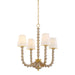 Hudson Valley Canada - Four Light Chandelier - Calumet - Aged Brass- Union Lighting Luminaires Decor