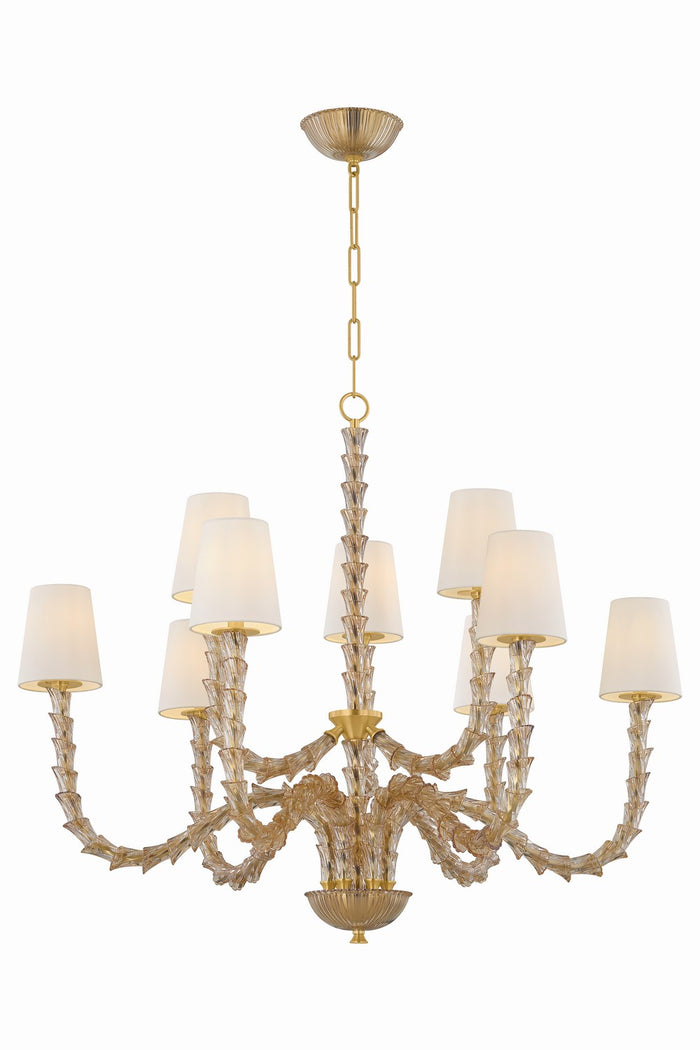 Hudson Valley Canada - Nine Light Chandelier - Calumet - Aged Brass- Union Lighting Luminaires Decor