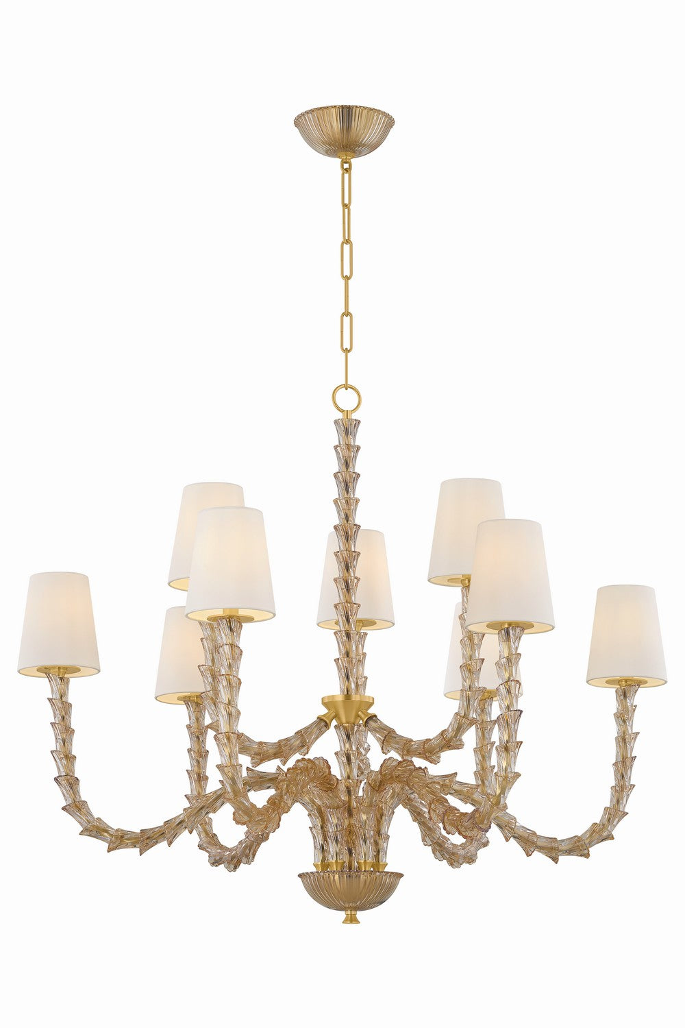 Hudson Valley Canada - Nine Light Chandelier - Calumet - Aged Brass- Union Lighting Luminaires Decor