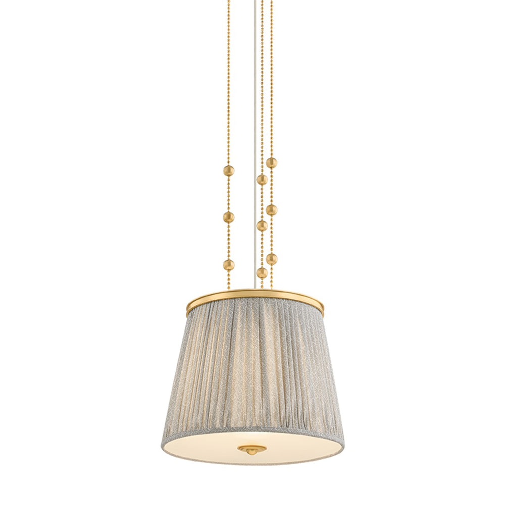 Hudson Valley Canada - One Light Pendant - Valeria - Aged Brass- Union Lighting Luminaires Decor