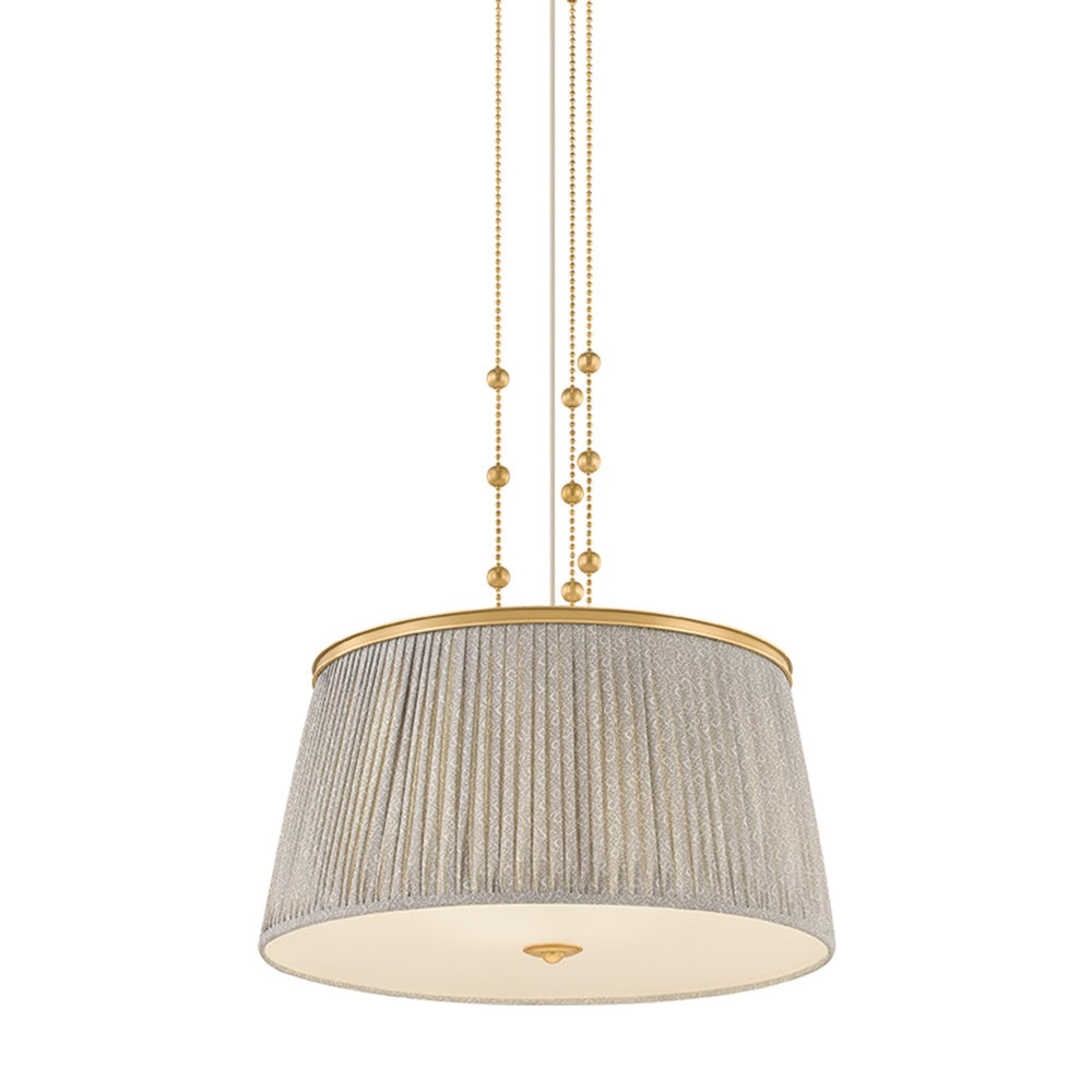 Hudson Valley Canada - Three Light Pendant - Valeria - Aged Brass- Union Lighting Luminaires Decor