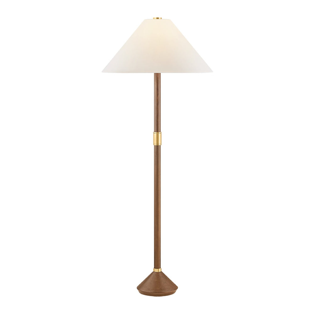 Hudson Valley Canada - One Light Floor Lamp - Merrimack - Aged Brass- Union Lighting Luminaires Decor