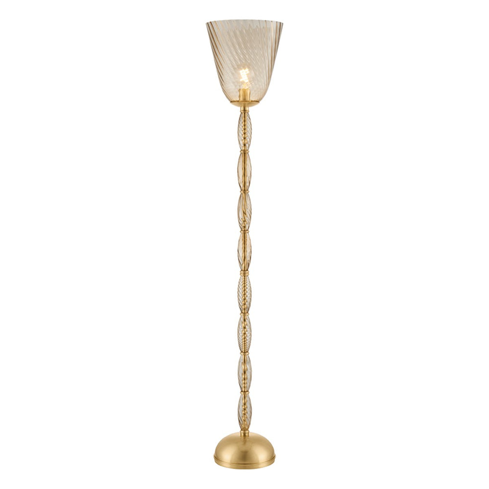 Hudson Valley Canada - One Light Floor Lamp - Bleecker - Aged Brass- Union Lighting Luminaires Decor