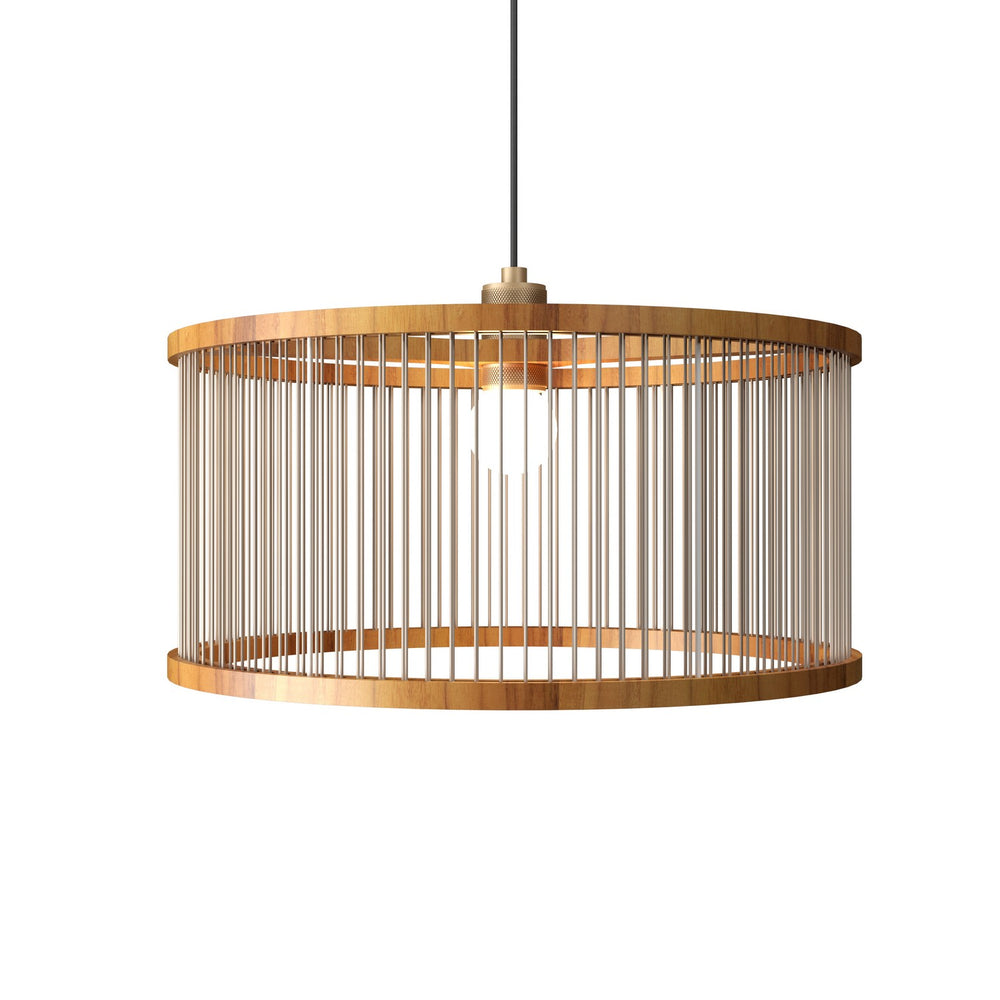 Accord Lighting - One Light Pendant - Corda - Teak- Union Lighting Luminaires Decor