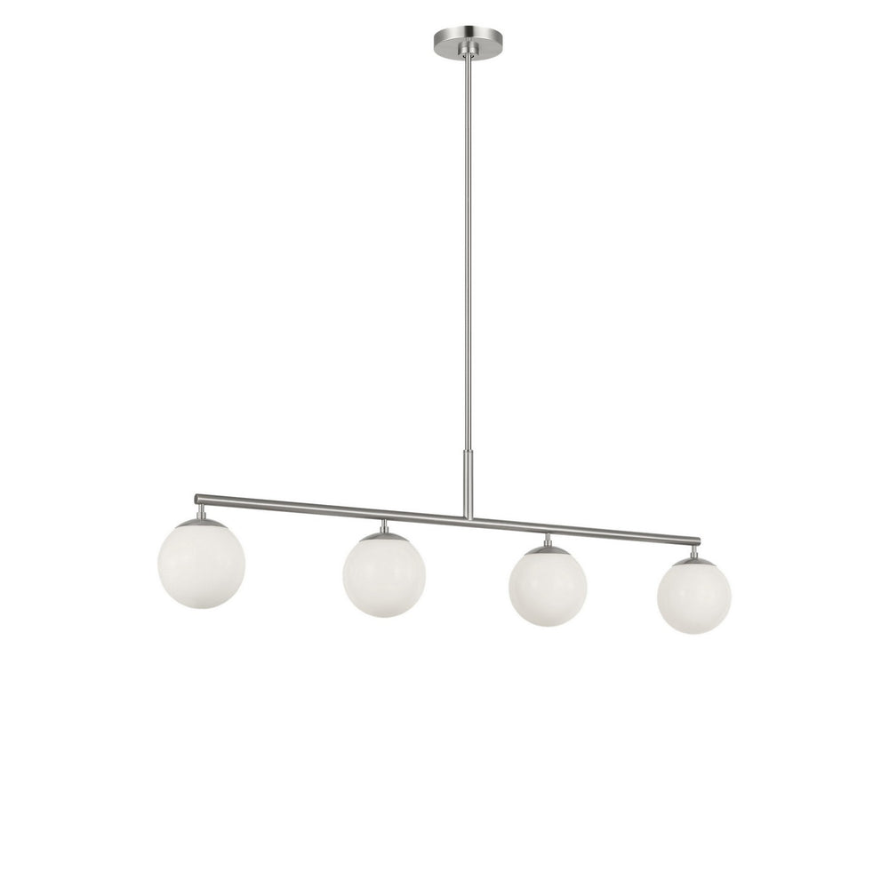 Generation Lighting Canada - Four Light Linear Chandelier - Nube - Brushed Nickel- Union Lighting Luminaires Decor