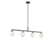 Generation Lighting Canada - Four Light Linear Chandelier - Nube - Midnight Black- Union Lighting Luminaires Decor