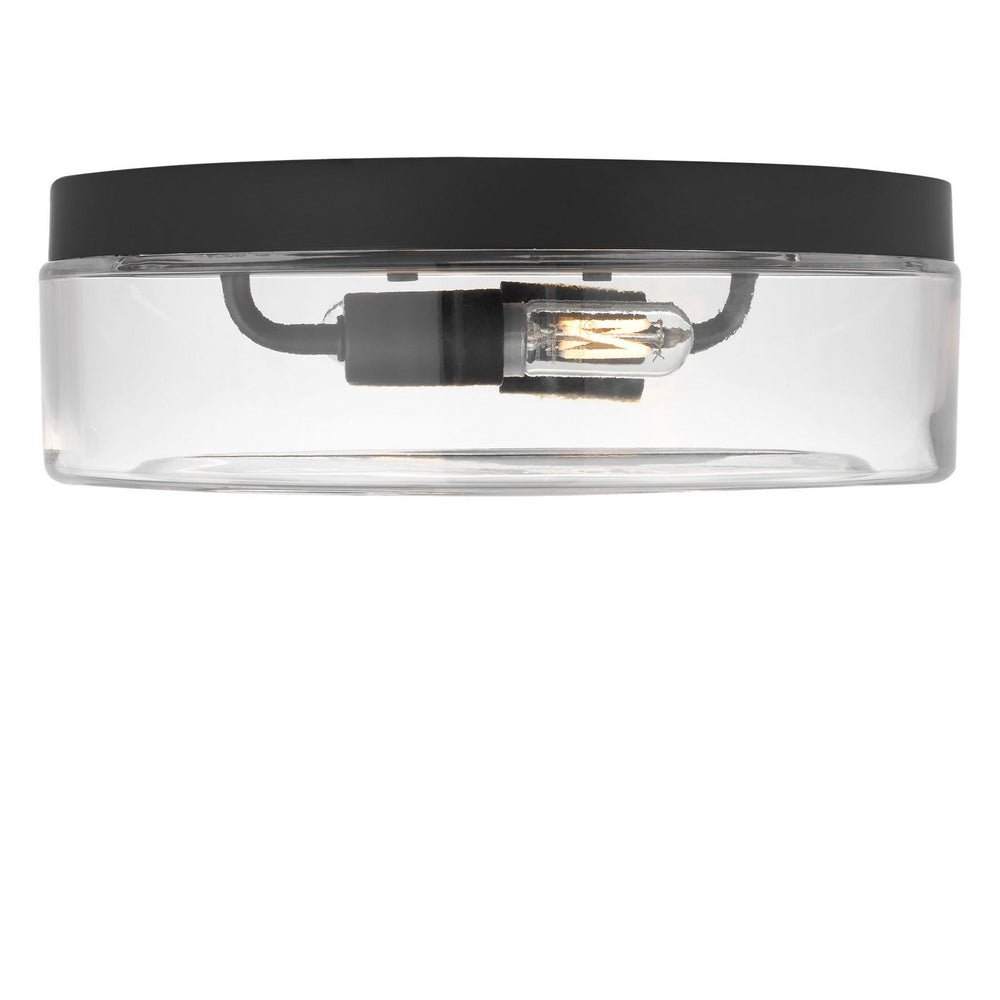 Generation Lighting Canada - Two Light Flush Mount - Rhett - Midnight Black- Union Lighting Luminaires Decor
