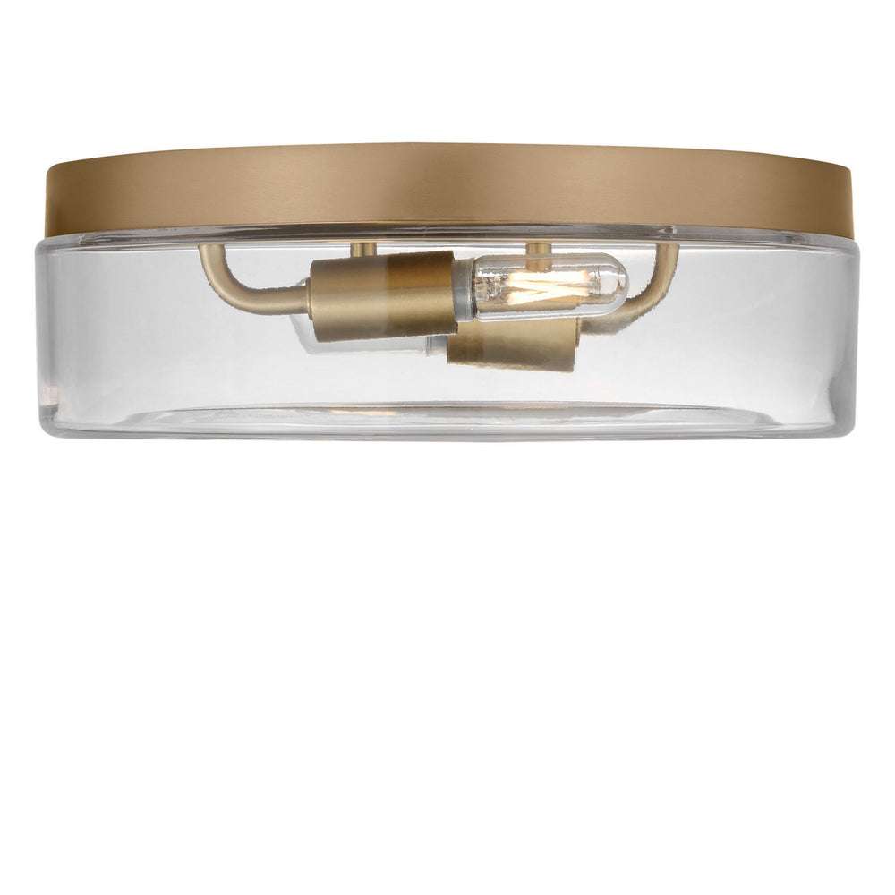 Generation Lighting Canada - Two Light Flush Mount - Rhett - Satin Brass- Union Lighting Luminaires Decor